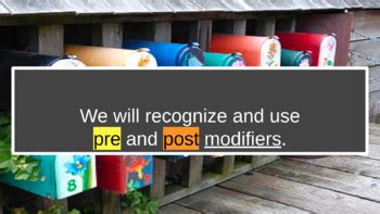 Image result for Pre and Post Modifiers