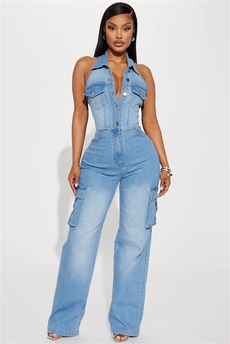 Long & Short Sleeve Denim Jumpsuits | Fashion Nova