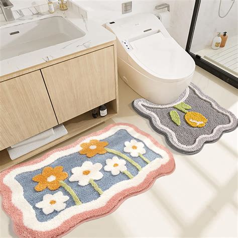 Amazon.com: Bathroom Rug Set 2 Piece, Soft Pink Cute Bath Mat and U ...