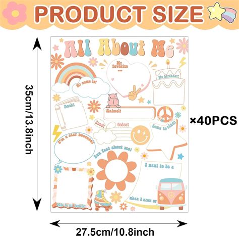 Chunnin 40Pcs Groovy Read All About Me Posters For India | Ubuy