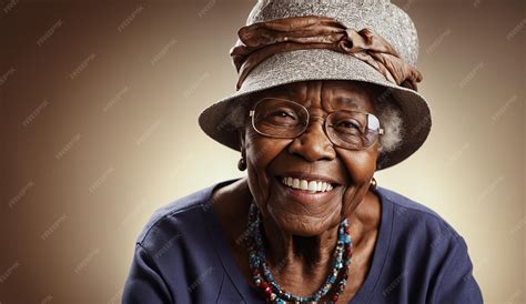 Premium Photo | Portrait of a senior old black african american woman ...