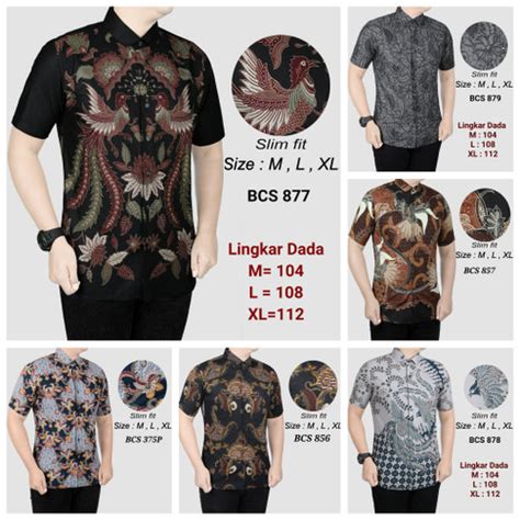 Jual Batik, Kemeja slimfit pria,Baju batik cowok Lengan pendek OB 445 ...