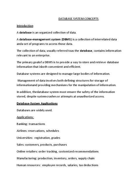 Adbms Notes - Comprehensive Overview of Advanced DBMS Concepts - Studocu