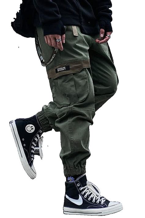Men's Joggers Punk Cargo Baggy Techwear Hip Hop Harem Streetwear ...
