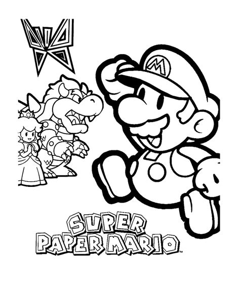 Image result for Free Coloring Pages Paper Mario Color Splash