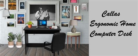 Callas Computer Desk Home/Office Desk 29.52 Inch Height Writing Modern ...