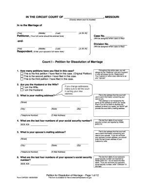 Missouri Divorce Forms Pdf - Fill Out and Sign Printable PDF Template ...