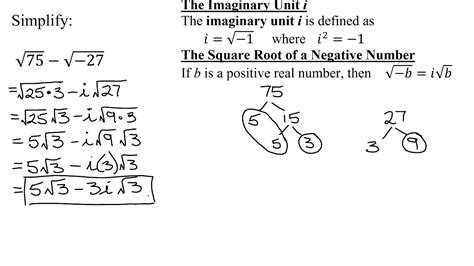 Simplify Radicals of Positive and Negative Numbers: Square Root of 75 ...