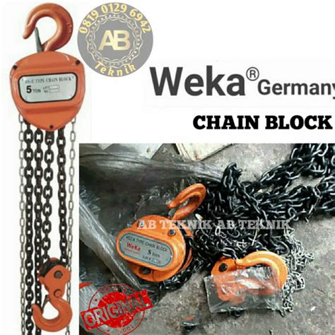 Jual chain block 5 ton 3 meter takel hand katrol angkat barang berat ...