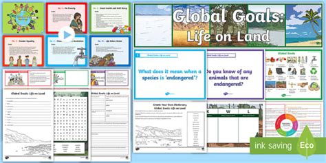 Global Goals: Life on Land Activities Pack - CfE - Twinkl
