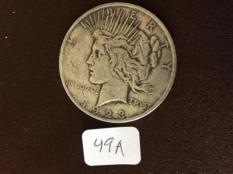Lot - 1923 US Silver Peace Dollar Coin