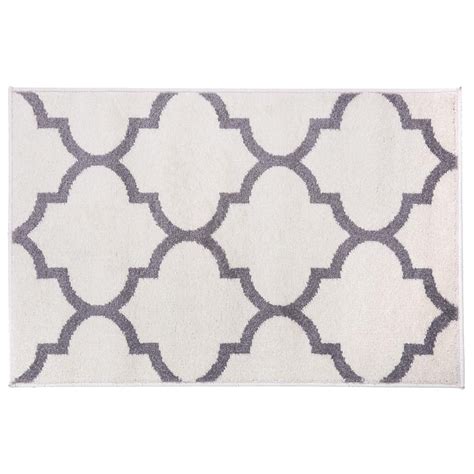 World Rug Gallery Arizona 2 x 3 Cream Indoor Trellis Moroccan Area Rug ...