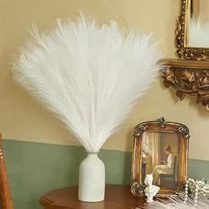 Buy HOMEVERSE Artificial Pampas Grass | 45 cm Tall | 5 Steams | White ...
