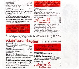 Switglim Mv 203 Tablet 15 - Uses, Side Effects, Dosage, Price | Truemeds