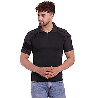 Buy AXOLOTL Army/Military Combat Style Camouflage Net Half T-Shirt for ...