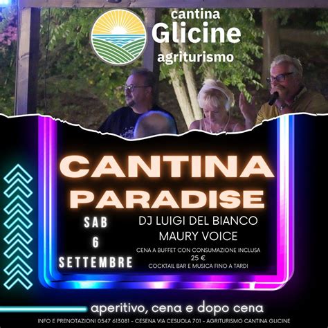 Cantina Paradise - Cena sotto la luna, via Cesuola 701, 47521 Cesena ...