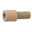 Idex Flangeless Male Nut, Standard Knurl, Natural PEEK, 1/8" OD Tubing ...