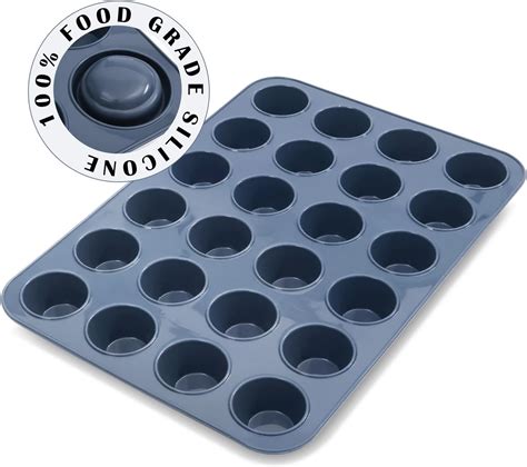 Amazon.com: Aybloom Nonstick 24 Cups Mini Muffin Pan with Extended ...