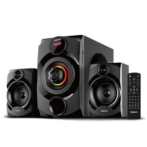 Impex MUSIK-R 40 Watts 2.1 Channel Multimedia Speaker System with USB ...