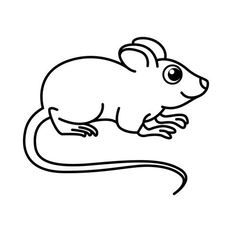 Cute mouse cartoon characters vector illustration. For kids coloring ...