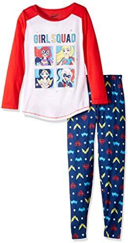 Buy Superhero Girls Big Girls' Squad 2 Piece Legging Sleepwear Set ...
