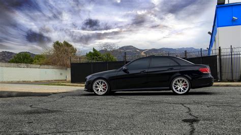 Download wallpaper Mercedes-Benz, wheels, side, black, Mercedes, E350 ...