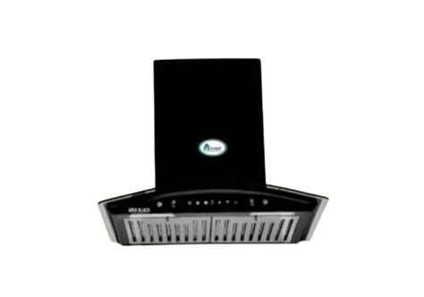 AYUSH KITCHEN CHIMNEY ARIA BLACKTouch Control Panel SS Baffle Filter ...