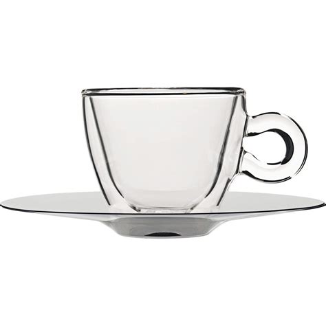 Buy Luigi Bormioli Thermic Espresso with Saucer, Clear, Set of 2 Online ...