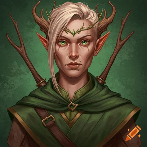 Wood elf character from D&D with pale skin, blond hair, and green eyes ...