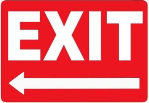 Asmi Collections 17 cm Exit Signs (Left) Self Adhesive Sticker Price in ...