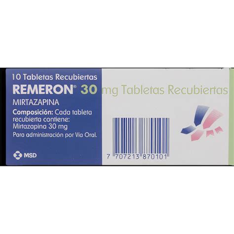 Remeron 30 mg Caja Con 10 Tabletas Recubiertas - Rappi