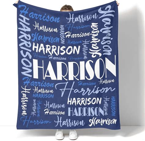 Amazon.com: Dr.TOUGH Personalized Blankets for Kids Adults Personalized ...