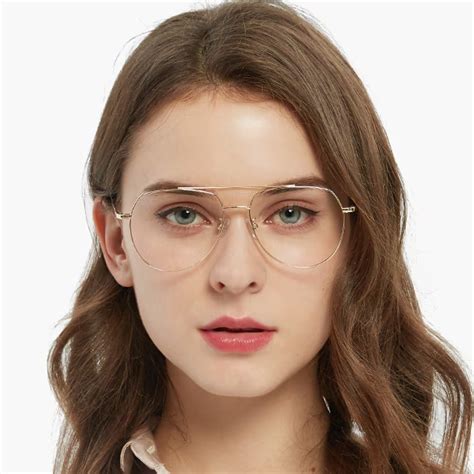 Attis Aviator Golden Full-Frame Metal Eyeglasses | GlassesShop