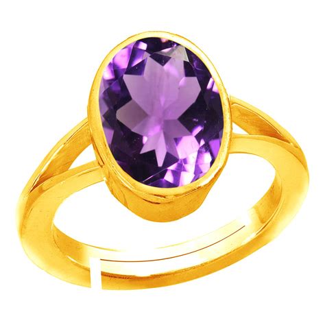 Rama & Mool Chand Trading Natural Amethyst Ring for Men & Women rashi ...