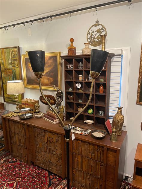 Mid Century Lightolier 2 Arm Goose-neck Floor Lamp, Gerald Thurston At ...