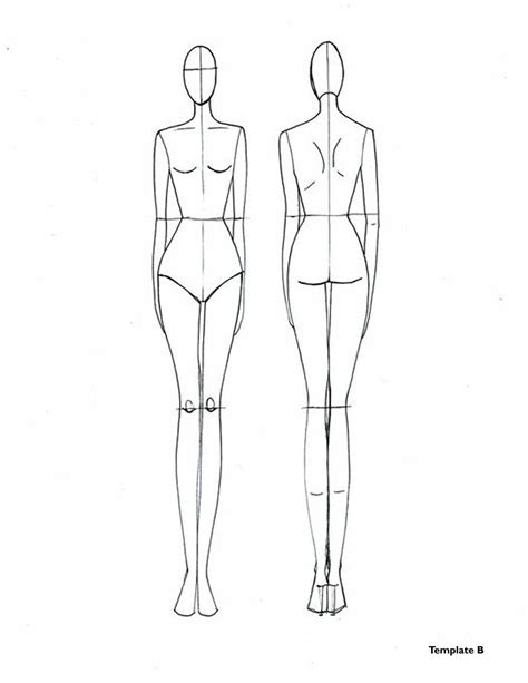 A Comprehensive Blank Model Sketch Template For Effective Design ...