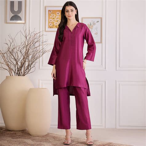 Plum Co-Ord Set – First Resort by Ramola Bachchan