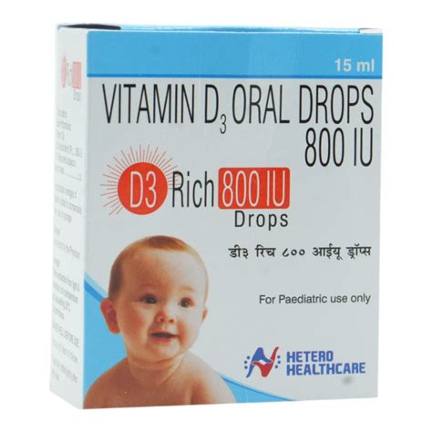 Buy D3 Rich 800 IU Drops online | Uses, Side Effects, Price and ...