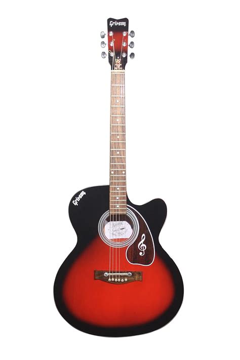 Gripson Venus Red,6 String, Right Hand, Acoustic Semi-Electric Guitar ...