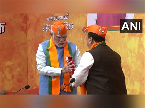 Delhi: PM Modi, Nadda attend opening session of two-day national office ...