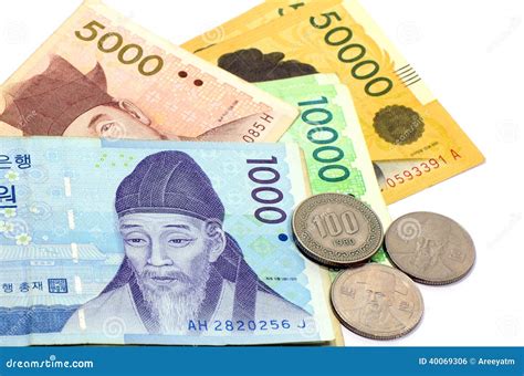 Korean Currency. stock photo. Image of isolated, currency - 40069306
