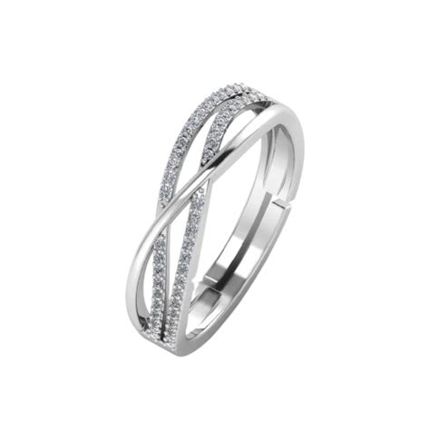 Pure 925 Silver Three Line Ring For Women – Silveronaire