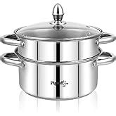 Vinod 2 Tier Stainless Steel Idli Steamer for Kitchen with Glass Lid ...