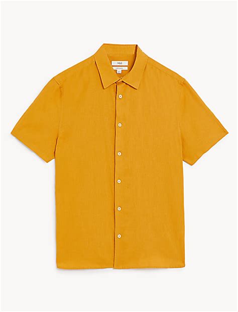 Buy Linen Rich Shirt at Marks & Spencer