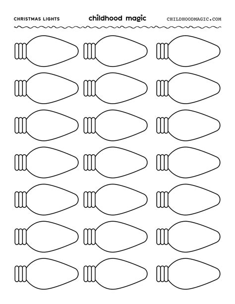 Christmas Light Printable Free Christmas Lights Printable Book