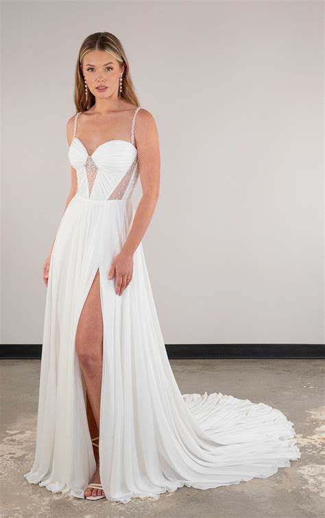 Timeless Romantic Pearl-Beaded A-Line Wedding Dress