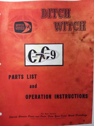 DITCH WITCH LAWN YARD SUBURBAN FARM FIELD Ditch Witch C7 C9 Walk-Behind ...