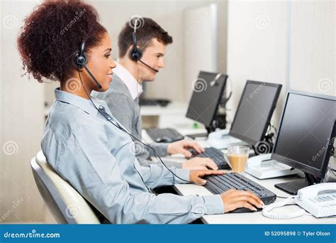 Customer Service Agents Working in Office Stock Photo - Image of ...