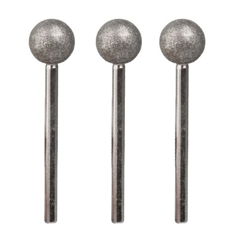 Yuan 3pcs 45mm Diamond Coated Round Ball Shape Grinding Burrs Bits 3mm ...