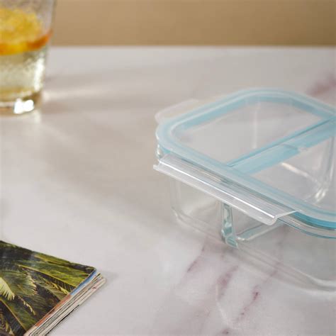 Microwave Safe Two Compartment Glass Lunch Box 600ml Online - Premium ...